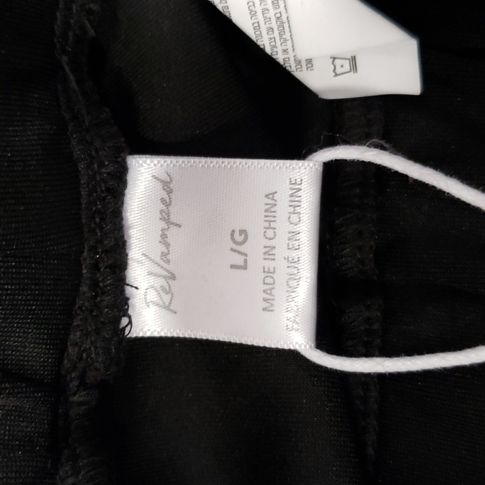 (L) NWT Revamped Flare Leg Pants Slim Evening Fancy Formal Office Minimalistic - Picture 9 of 12